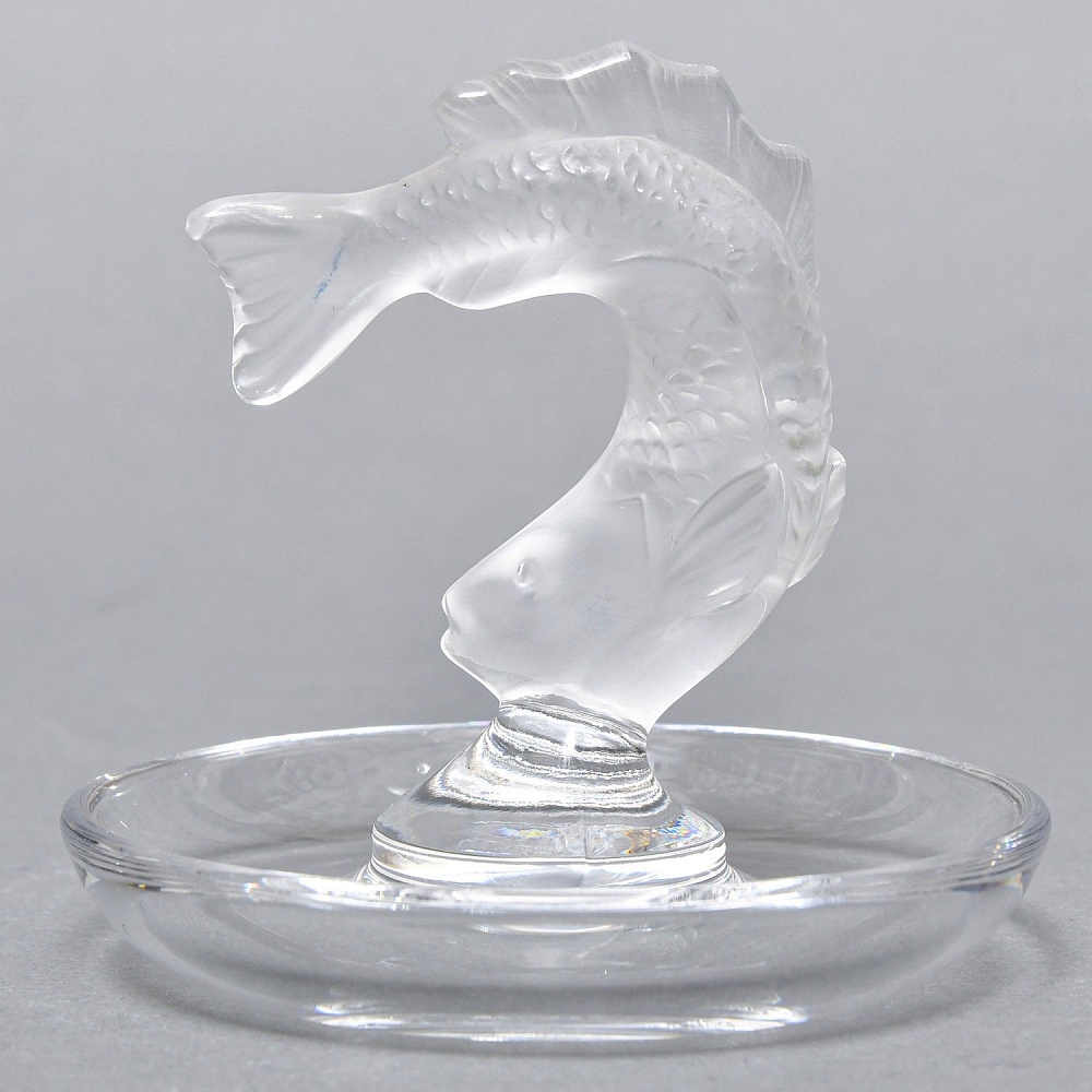 Хрустальная Подставка «РЫБКА» для колец и украшений в стиле Арт Нуво, Laligue Франция.