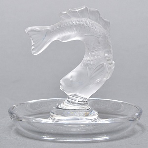 Хрустальная Подставка «РЫБКА» для колец и украшений в стиле Арт Нуво, Laligue Франция.