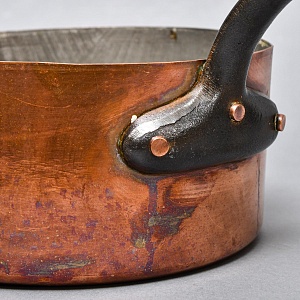 Винтажный Набор из 5-ти Медных Ковшиков разных размеров Франция, середина ХХ века.