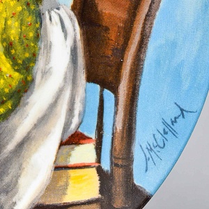 Коллекционная Фарфоровая Тарелка «День девочки Бекки. Завтрак», RECO США - 1986 год. 