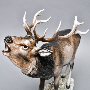 Большая Фарфоровая статуэтка «Благородный ОЛЕНЬ», ROSENTHAL Германия, середина ХХ века. 