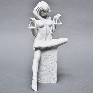 Коллекционная Фарфоровая статуэтка «Девушка, Знак Зодиака - Весы», Royal Copenhagen Дания.