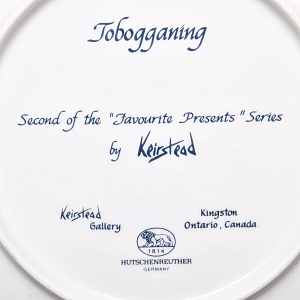  Коллекционная Тарелка - Блюдо «Катание на санках», Фарфор. Hutschenreuther Германия.
