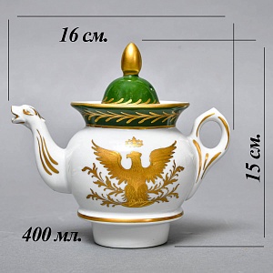Антикварный Заварочный Чайник на подставке «Золотой орел», Франция - первая половина ХХ века. 