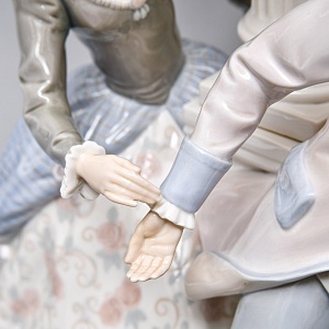  Большая Электрическая Лампа - Светильник «ТАНЕЦ», Фарфор Lladro Испания, 1971 - 1989 годы. 