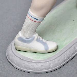 Парные Фарфоровые статуэтки «Теннисистка и Теннисист», Lladro Испания, 1982 - 1987 годы. 