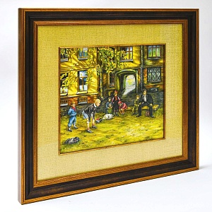 Авторская Картина «Вратарь - дворовый футбол», Карандаш, Россия - 2000 гг.