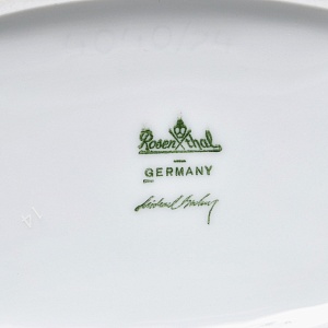 Декоративный комплект - Две Вазы и Блюдо из коллекции TASCA, Фарфор Rosenthal Германия, 80-е годы.