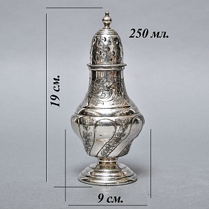 Баночка - Емкость для сахарной пудры, металл Sheffield, Англия середина ХХ века.