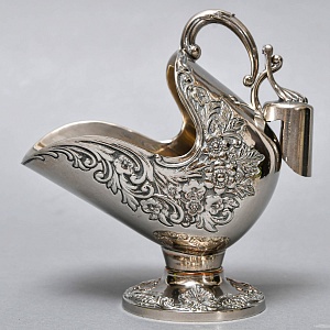Винтажная Металлическая Сахарница с Совочком Silverplated, Италия.
