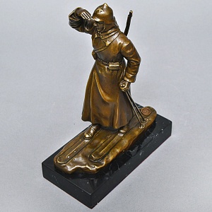 Авторская Бронзовая Статуэтка «Красноармеец в дозоре», Россия конец ХХ - начало ХХI веков. 