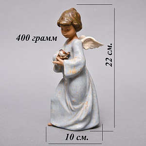 Коллекционная Фарфоровая статуэтка «Ангел с птицей» серия Грес, Lladro Испания.