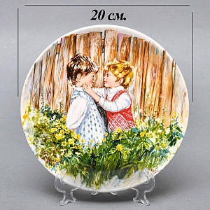 Коллекционная Фарфоровая тарелка «Детство. Будь моим другом», Wedgwood Англия - 1985 год. 