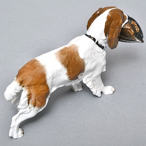 Коллекционная статуэтка «ОХОТНИЧЬЯ СОБАКА. Спрингер-спаниель с уткой», Фарфор ROSENTHAL Германия. 