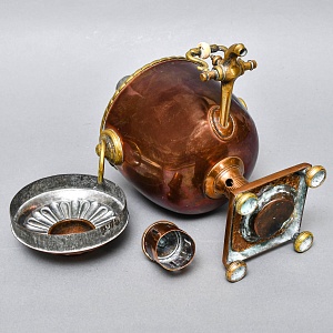 Редкость! Старинный Медный Угольный Самовар на 2,5 л. Германия, начало XX века.