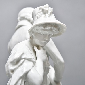 Антикварная Фарфоровая статуэтка «Дама с кавалером. Размолвка», ROSENTHAL Германия - 1926 год. 