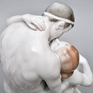 Большая Антикварная Фарфоровая статуэтка «EROS», ROSENTHAL Германия, 1907 - 1911 годы. 