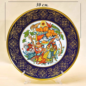 Редкое! Коллекционное Блюдо - Тарелка «Мифы, сказания. Золотой Петушок» Фарфор Hutschenreuther, Германия-1980 год.