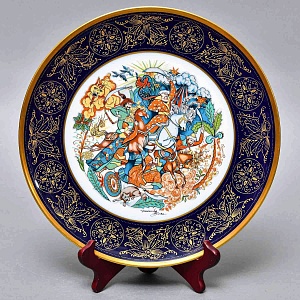 Коллекционное Блюдо - Тарелка «Мифы, сказания. Решающая битва» Фарфор Hutschenreuther Германия. 