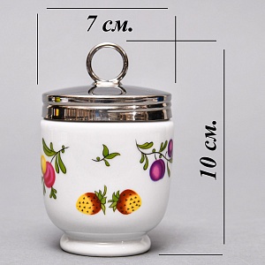 Фарфоровый Кодлер «Садовые ягоды» на 2 яйца, ROYAL WORCHESTER, Англия. 