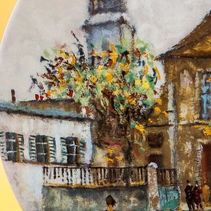 Коллекционная Тарелка «Париж - Базилика Сакре-Кер» Фарфор, Лимож, Limoges, Франция.