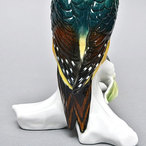 Большая Фарфоровая Статуэтка «Пара птиц - Зелёный Дятел», Карл Энс / Karl Ens, Германия.