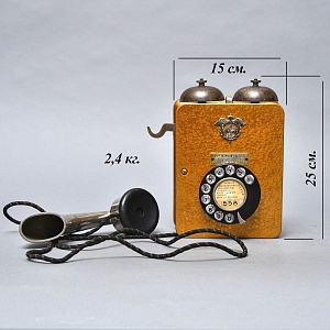 Старинныйй Настенный Телефонный аппарат - Телефон «Thomson-Houston», Париж Франция -1930 год. 