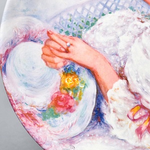 Коллекционная Фарфоровая тарелка «Девушка с кольцом», Wedgwood Англия - 1986 год. 