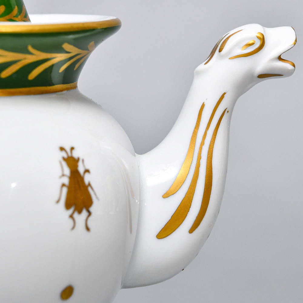 Антикварный Заварочный Чайник на подставке «Золотой орел», Франция - первая половина ХХ века. 