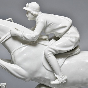 Коллекционная Фарфоровая статуэтка «Наездница. Женский Конкур», ROSENTHAL Германия, 1938 - 1948 годы.