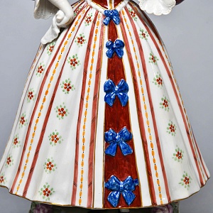 Коллекционная статуэтка «Модница в шляпке», Фарфор, SITZENDORF Германия, первая половина ХХ века.