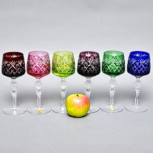 Набор Бокалы для вина 6 -ть штук серия «BRISTOL» Хрусталь, NACHTMANN Германия, 70 -е годы ХХ века.