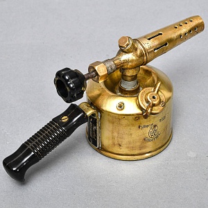 Винтажная Латунная Бензиновая Горелка - Паяльная Лампа, BARTHEL Германия -50 гг. 