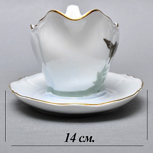 Столовый Фарфоровый сервиз «Охота» на 12 персон, Kaestner Saxonia Германия, первая половина ХХ века.