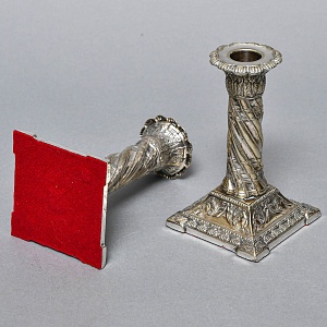 Антикварные Парные Подсвечники на одну свечу, Silverplate, SHEFFIELD Англия начало ХХ века. 