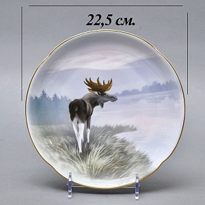 Столовый Фарфоровый сервиз «Охота» на 12 персон, Kaestner Saxonia Германия, первая половина ХХ века.