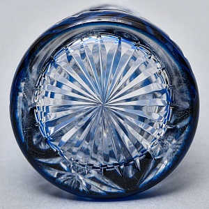 Редкость! Малый Хрустальный Графин - Штоф «Аквамарин» VAL SAINT LAMBERT Бельгия, конец 50-х гг.