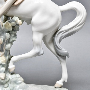 Коллекционная Фарфоровая статуэтка «Всадник», Lladro / Лядро Испания, 1969 - 1985 годы.