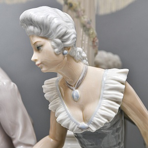  Большая Электрическая Лампа - Светильник «ТАНЕЦ», Фарфор Lladro Испания, 1971 - 1989 годы. 