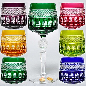 Хрустальные Бокалы для вина 6 -ть штук серия «BRISTOL», NACHTMANN Германия, 70 -е годы ХХ века.