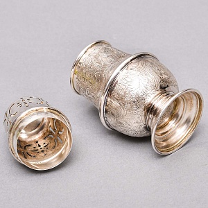 Винтажная Металлическая Баночка - Емкость - Флакон для сахарной пудры, Silverplated Англия 50гг.