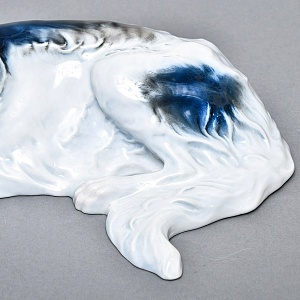 Коллекционная статуэтка «ОХОТНИЧЬЯ СОБАКА. Русская псовая борзая», Фарфор ROSENTHAL Германия.