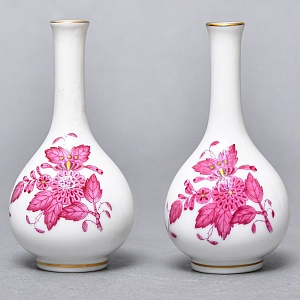 Миниатюрные Фарфоровые Вазочки - Триптих «APPONYI PURPUR», HEREND Венгрия.