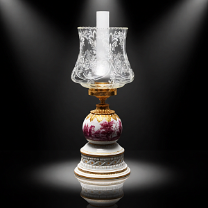 Электрическая Настольная Фарфоровая Лампа - Светильник, Giulia Mangani Италия, середина ХХ века. 