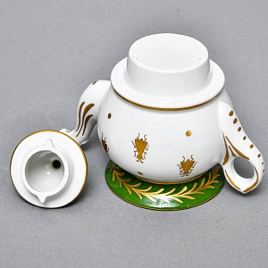 Антикварный Заварочный Чайник на подставке «Золотой орел», Франция - первая половина ХХ века. 