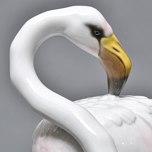 Редкая! Большая Коллекционная Статуэтка «Птица Фламинго», Фарфор ROSENTHAL Германия, 1974 - 1982 годы. 