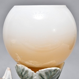 Фаянсовая Настольная Лампа - Светильник «Белка» СССР ЗиК Конаково - 1958 год.