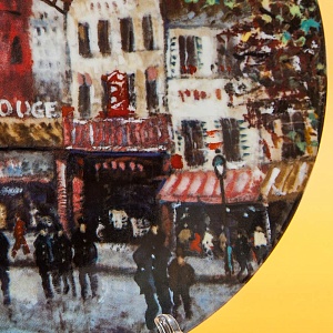 Коллекционная Тарелка «Париж - Мулен Руж» Фарфор, Лимож, Limoges, Франция.