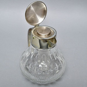Винтажный Графин - Кувшин на 3.2 литра. Колба для льда, Хрусталь, Silverplated Германия. 