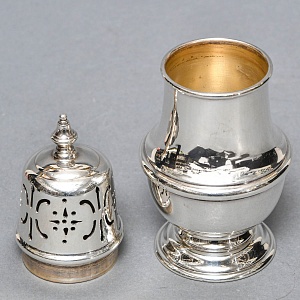 Металлическая Баночка - Емкость для сахарной пудры, Sheffield, Англия середина ХХ века. 